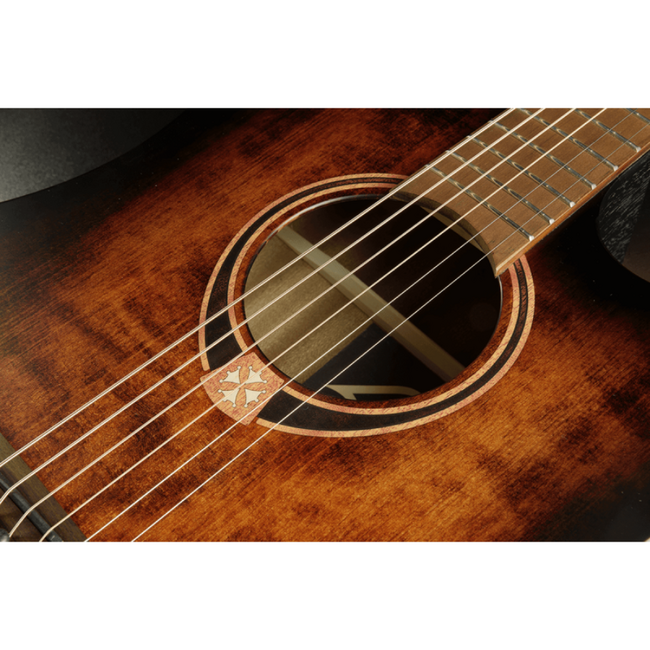 LAG Tramontane GLA-T70DCE Dreadnought Cutaway, Black & Brown