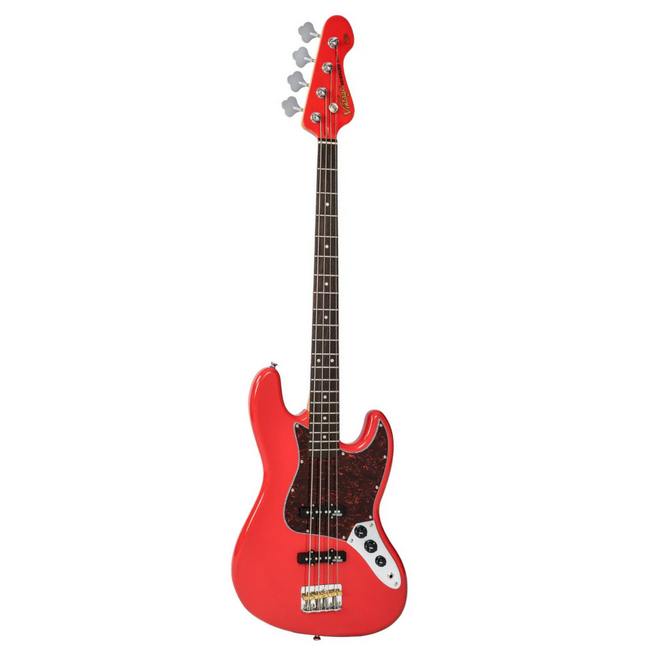 Vintage VJ74 Jazz Bass, Firenza Red