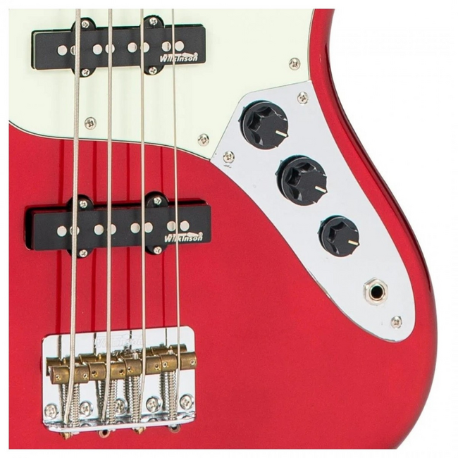 Vintage VJ74 Jazz Bass, Candy Apple Red
