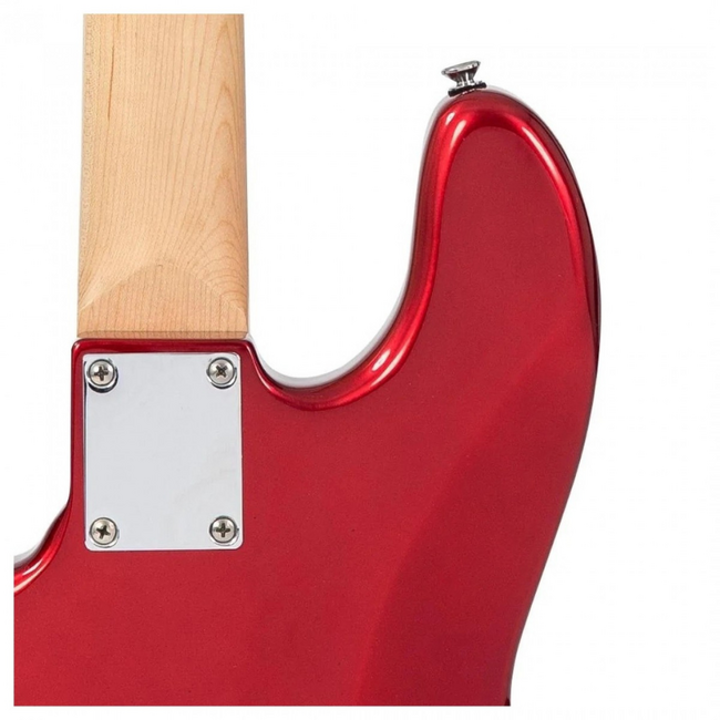 Vintage VJ74 Jazz Bass, Candy Apple Red