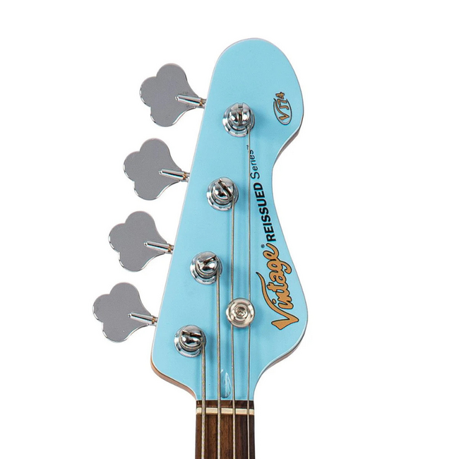Vintage VJ74 Jazz Bass, Laguna Blue