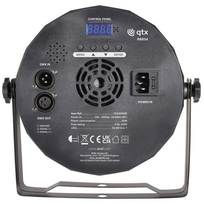 QTX PAR-54  Flat Par RGBW Wash Light