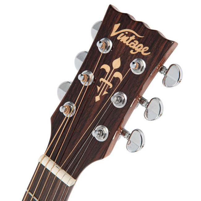 Vintage V1650N All Solid Folk Acoustic (RRP £399)
