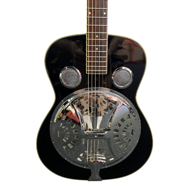 Vintage Resonator Acoustic Guitar, Black