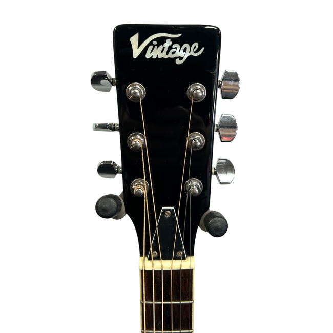 Vintage Resonator Acoustic Guitar, Black