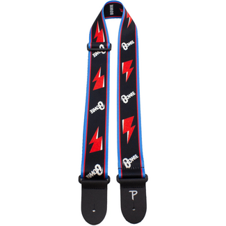 David Bowie Flash Poly Guitar Strap, Black