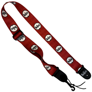 jhs The Beatles Drop T Drum Poly Guitar Strap, Red