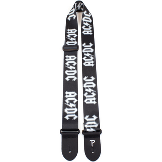AC/DC Logo Poly Guitar Strap, Black