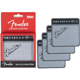 Fender Leather Coaster Set Colours, Multicolour