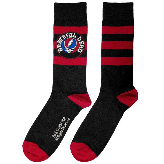 Grateful Dead "Steal Your Face" Logo Unisex Ankle Socks, Black (UK Size 6 - 11)