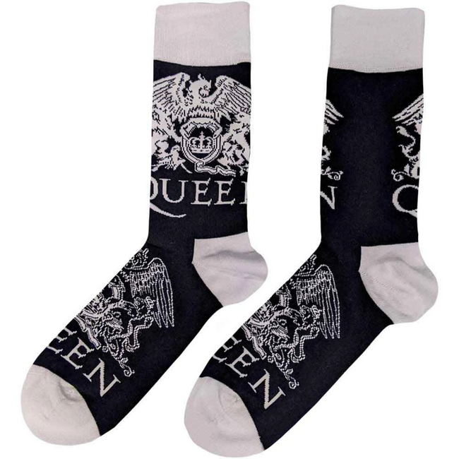 Queen "White Crests" Unisex Ankle Socks, Navy Blue (UK Size 7 - 11)