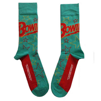 Rock Off David Bowie "Stars Outline" Unisex Ankle Socks, Green (UK Size 7 - 11)