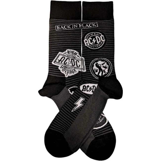 AC/DC "Icons" Unisex Ankle Socks, Black (UK Size 7 - 11)