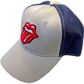 Rock Off The Rolling Stones "Classic Tongue" Unisex Baseball Cap, Grey & Navy Blue