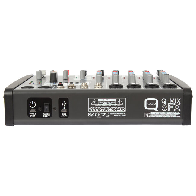 Q-MIX 6FX 6 Channel Mixer with FX and USB