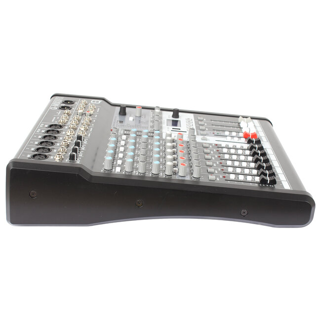Q-MIX 8FX 8 Channel Mixer with FX and USB (19" rack mount kit included)