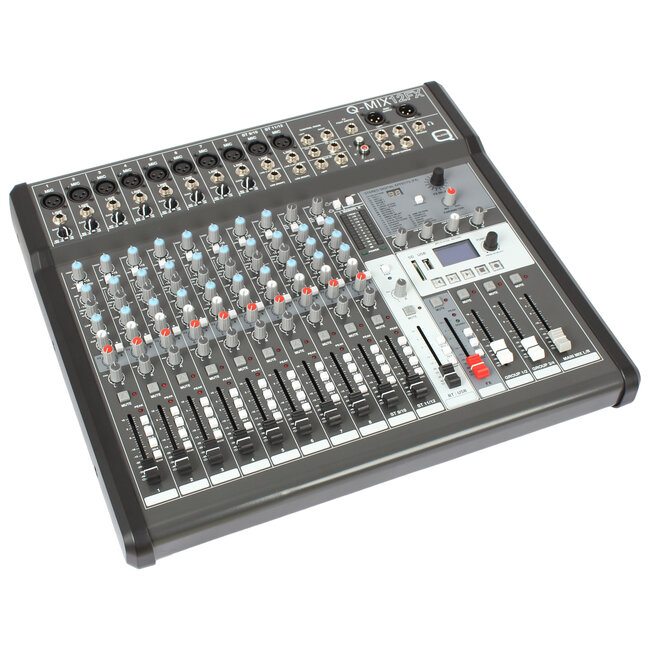 Q-MIX 12FX 12 Channel Mixer with FX and USB (19" rack mount kit included)