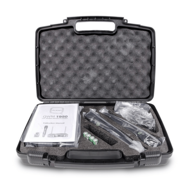 Q Audio QWM1950 HH+BP Dual Channel Wireless Microphone System
