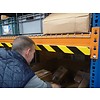 Platte stootstrips in rubber- 5000 x 60 x 10 mm - geel/zwart