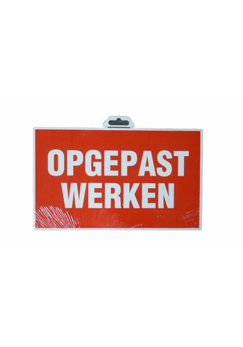 Pictogram 'Opgepast Werken' 330 x 200 mm 