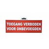 Pictogram 'Toegang Verboden voor onbevoegden' 330 x 120 mm