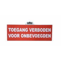 thumb-Pictogram 'Toegang Verboden voor onbevoegden' 330 x 120 mm-1