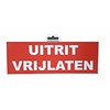 Pictogram 'Uitrit vrijlaten' 330 x 120 mm - 330 x 120 mm