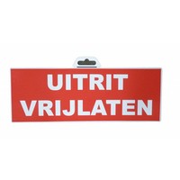 thumb-Pictogram 'Uitrit vrijlaten' 330 x 120 mm - 330 x 120 mm-1