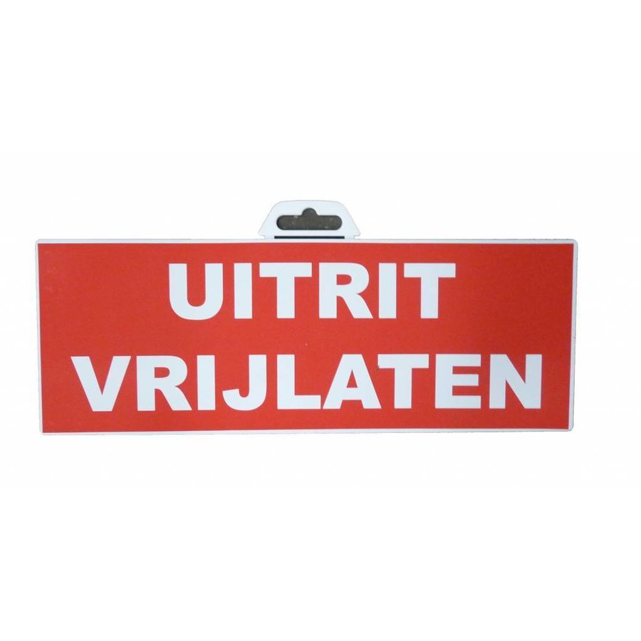 Pictogram 'Uitrit vrijlaten' 330 x 120 mm - 330 x 120 mm-1