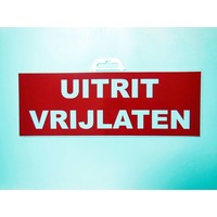 thumb-Pictogram 'Uitrit vrijlaten' 330 x 120 mm - 330 x 120 mm-2