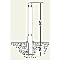 thumb-Potelet de trottoir 'Antique' Vert 900 x 80 mm-3