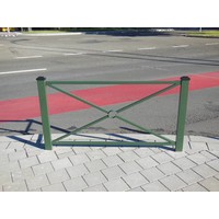 thumb-Groot pagode hek 158 x 80 cm hoogte - Groen Ral 6009-3