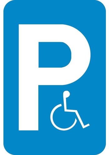 Panneau E9a: parking pour handicapés - 400/600 