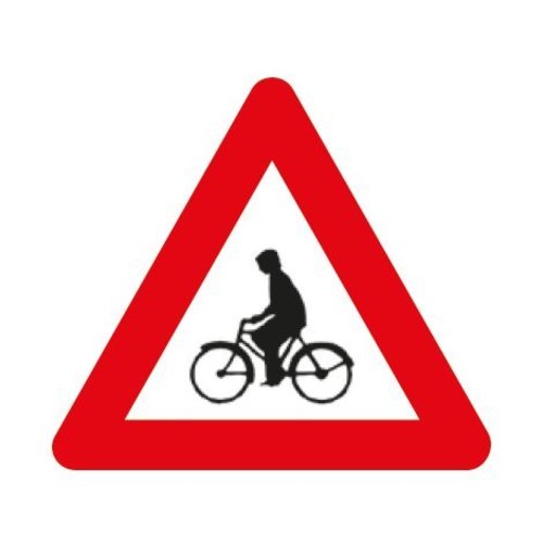 Bord A25: Oversteekplaats voor fietsers en bestuurders van tweewielige bromfietsen 