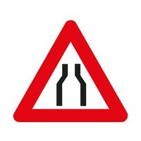 Bord A7a: Rijbaanversmalling - 700