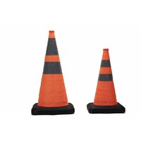 thumb-Cône de signalisation pliable lesté avec LED intégrée - 70 cm-5