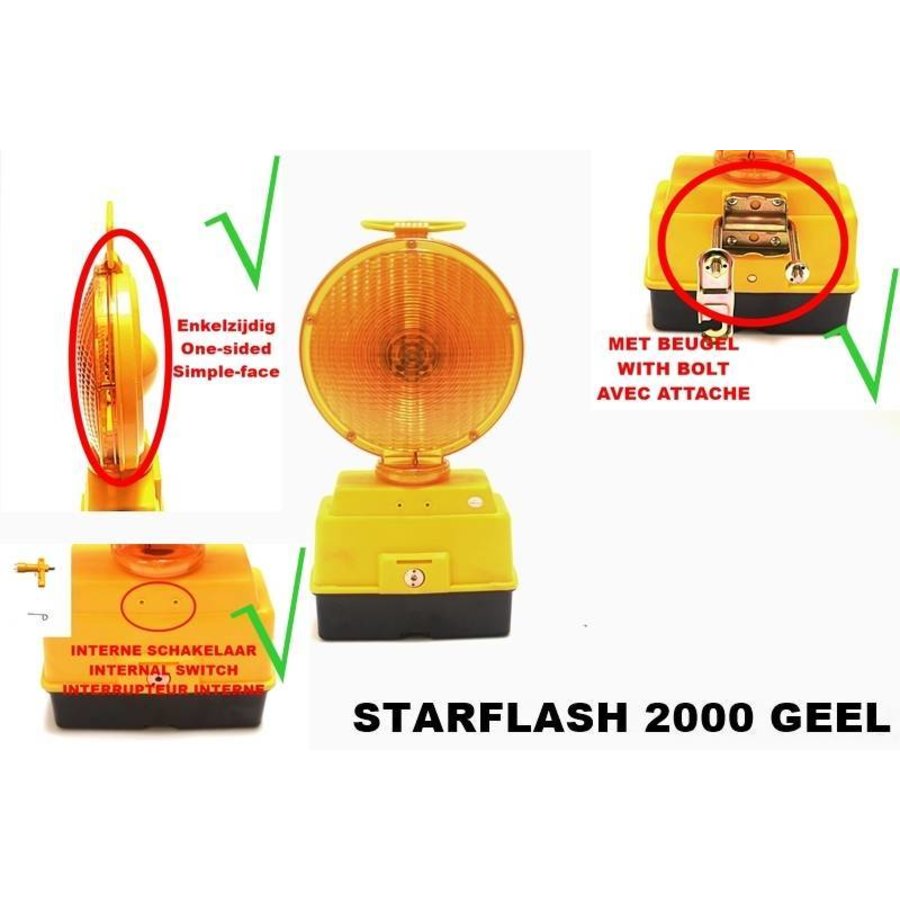 Werflamp STARFLASH 2000  - dubbelzijdig - geel-8