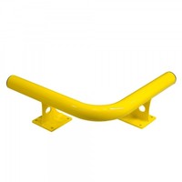 thumb-butoir de protection cylindrique - angle extérieur - 638x638x200 mm - thermolaqué - jaune-1