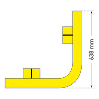 thumb-butoir de protection cylindrique - angle extérieur - 638x638x200 mm - thermolaqué - jaune-2