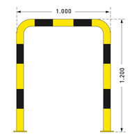 thumb-beschermbeugel 1200 x 1000 mm - gepoedercoat - geel/zwart-3