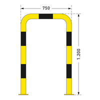 thumb-arceau de protection 1200 x 750 mm - galvanisé à chaud et thermolaqué - jaune/noir-2