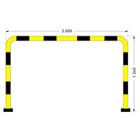 thumb-arceau de protection SWING 1240 x 2000 mm - thermolaqué - jaune/noir-3