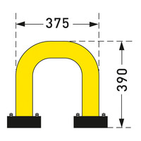 thumb-arceau de protection SWING 390 x 375 mm - thermolaqué - jaune-1