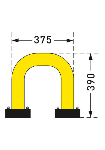 beschermbeugel SWING 390 x 375 mm - verzinkt/gecoat 