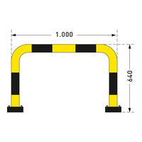 thumb-arceau de protectionSWING 640 x 1000 mm - thermolaqué - jaune/noir-2