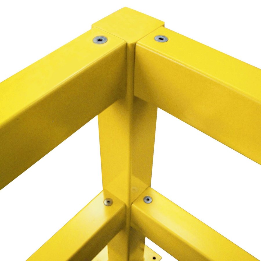 rambarde magasin XL-line - 1000 mm - poteau d'angle - thermolaqué - jaune-3