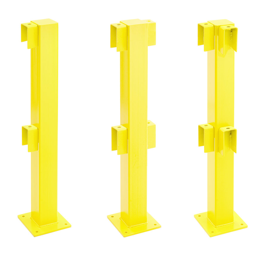 rambarde magasin XL-line - 1000 mm - poteau d'angle - thermolaqué - jaune-5