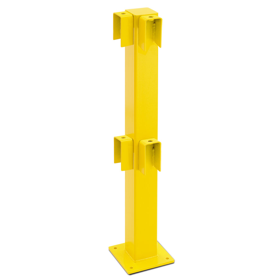 rambarde magasin XL-line - 1000 mm - poteau d'angle - galvanisé à chaud et thermolaqué - jaune-1