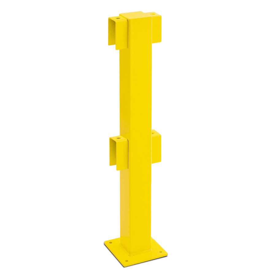 rambarde magasin XL-line - 1000 mm - poteau central - thermolaqué - jaune-1