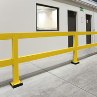 magazijn railing XL-Line - 1000 mm - middenpaal - thermisch verzinkt en gepoedercoat - geel